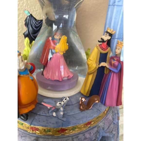 Disney Sleeping Beauty Aurora Hourglass Snowglobe Music Lighted Box w/FLAWS - Picture 15 of 16